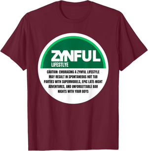Funny Flavored Nicotine Pouch Sinful Lifestyle Lip Pillow T-Shirt - T-Shirt | Maroon