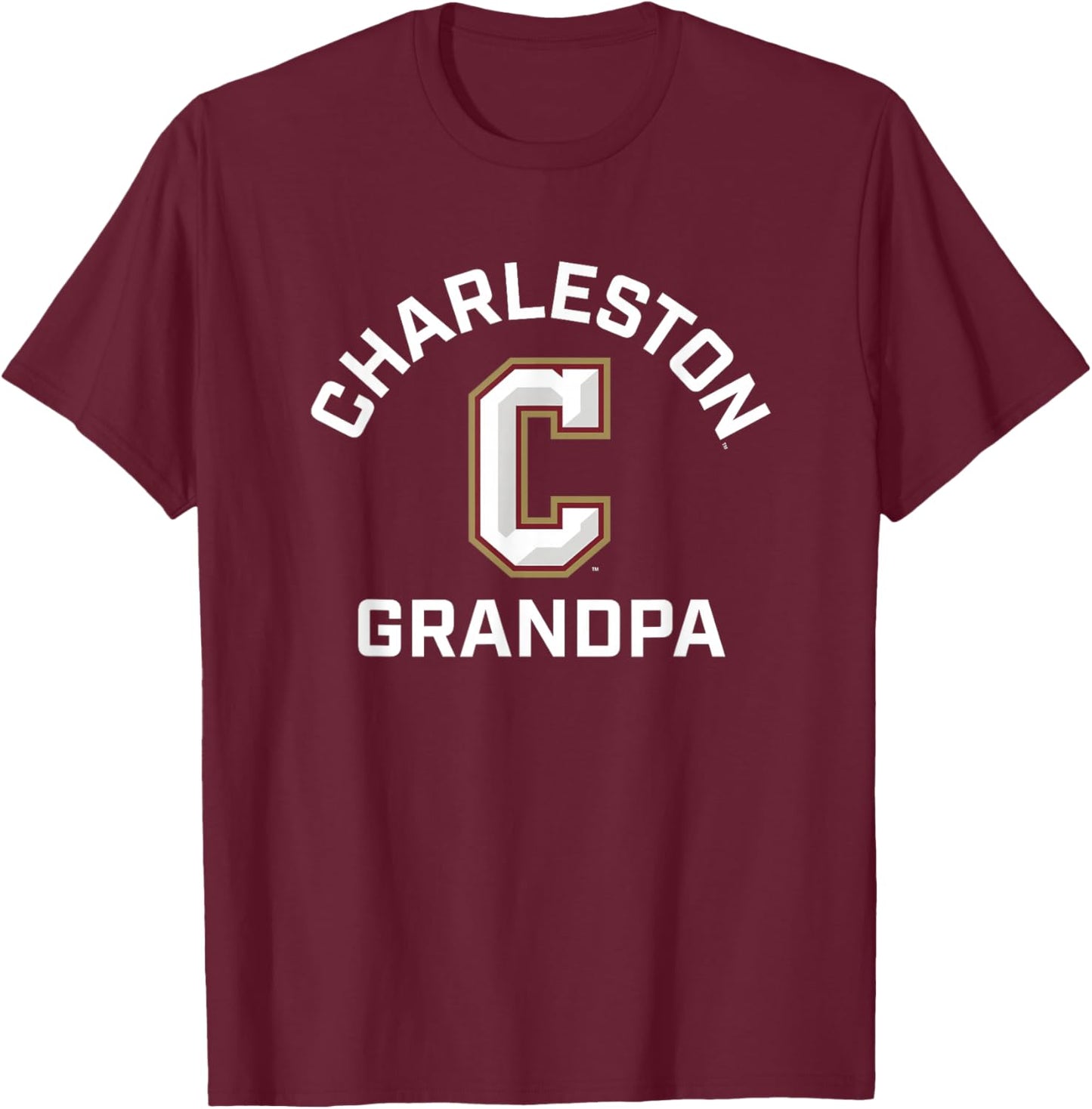 College of Charleston Cougars Arched Grandpa T-Shirt - T-Shirt | Maroon