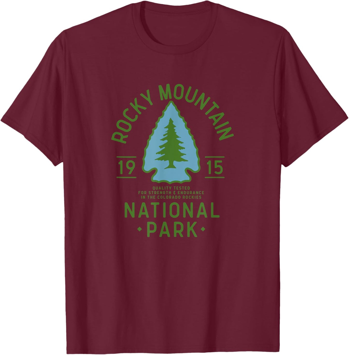 Rocky Mountain National Park Graphic T-Shirt - T-Shirt | Maroon