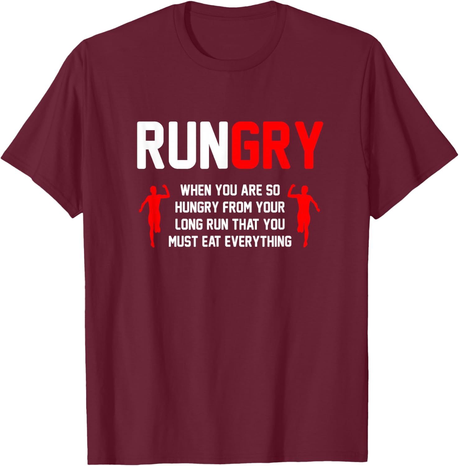 Cross Country Running Gifts & Accessories Adult Classic Fit Black XC Run Runner T-Shirt - T-Shirt | Maroon