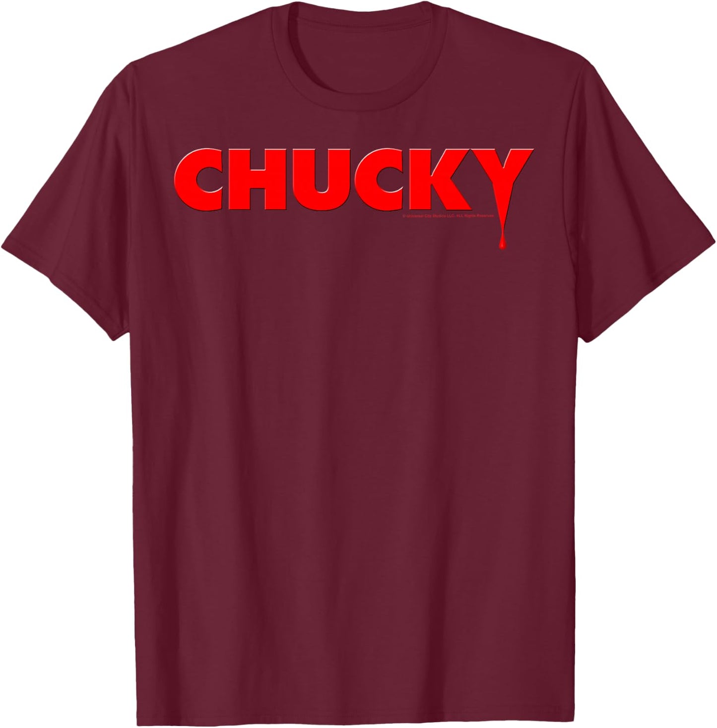 Child's Play Chucky Logo T-Shirt - T-Shirt | Maroon