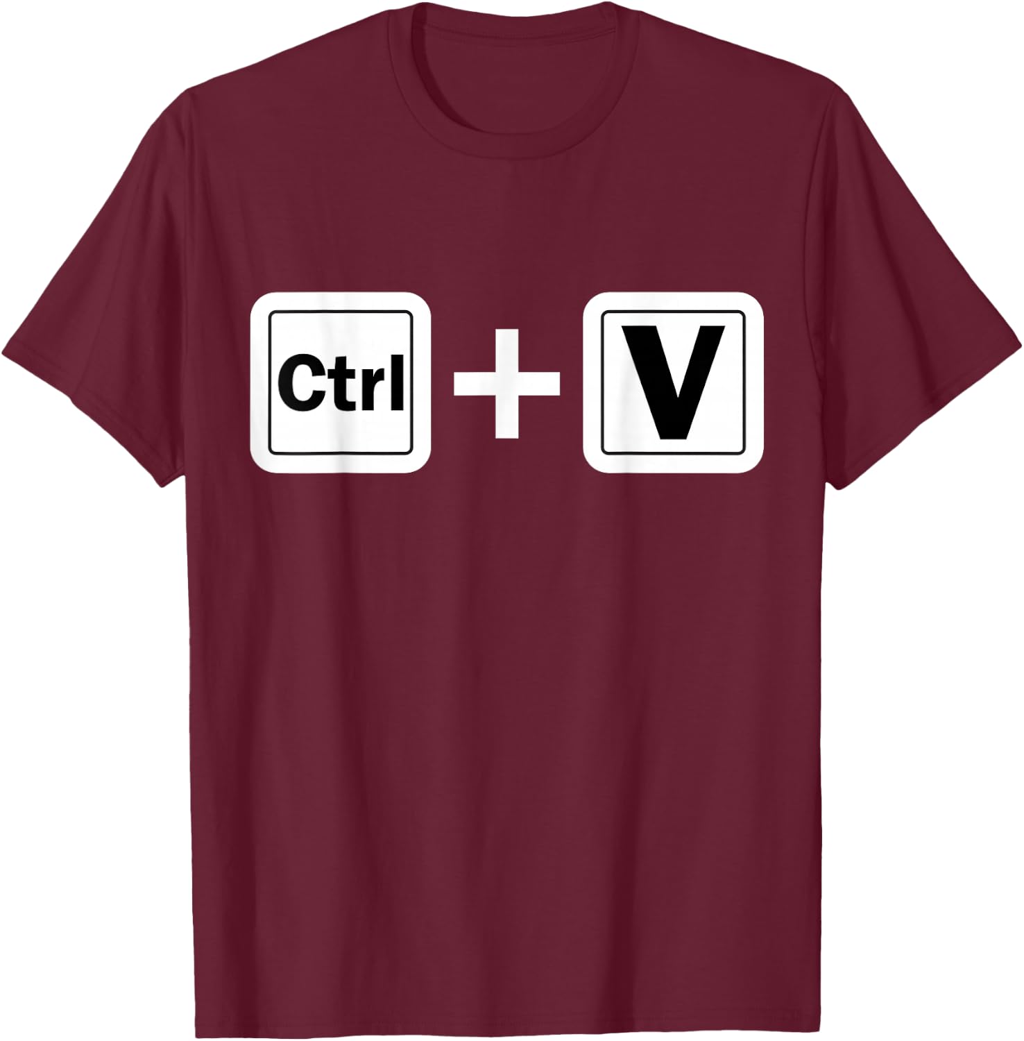 Ctrl V Funny Family Matching Copy Paste T-Shirt - T-Shirt | Maroon