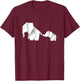 Elephant Shirt Cute Origami Elephant and Baby Elephant T-Shirt - T-Shirt | Maroon