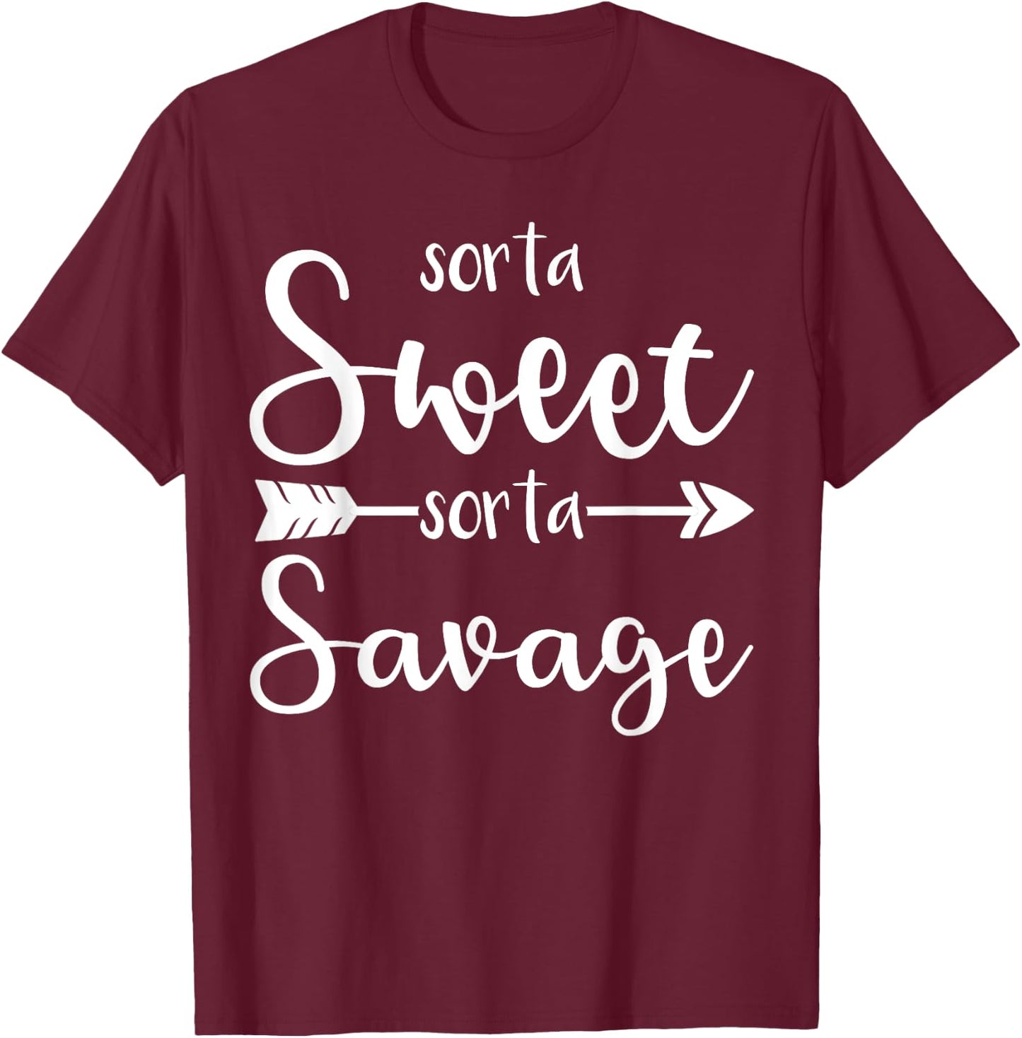 Sorta Sweet Sorta Savage T-Shirt - T-Shirt | Maroon