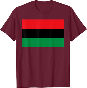 Pan African UNIA Flag Black Liberation Flag Afro-American Small T-Shirt - T-Shirt | Maroon