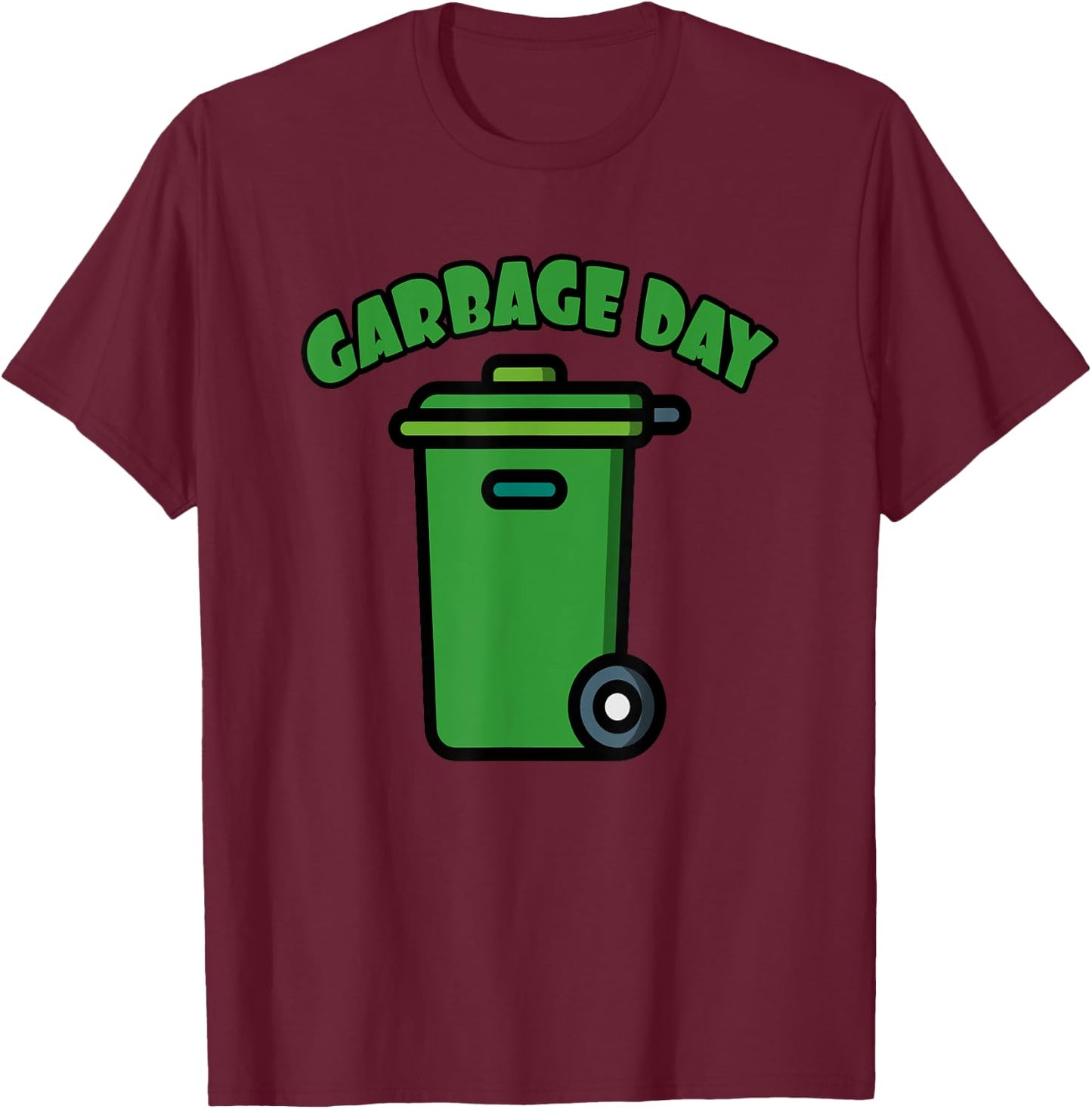 Kids Trash Can & Garbage Day Shirt & Garbage Bin T-Shirt - T-Shirt | Maroon