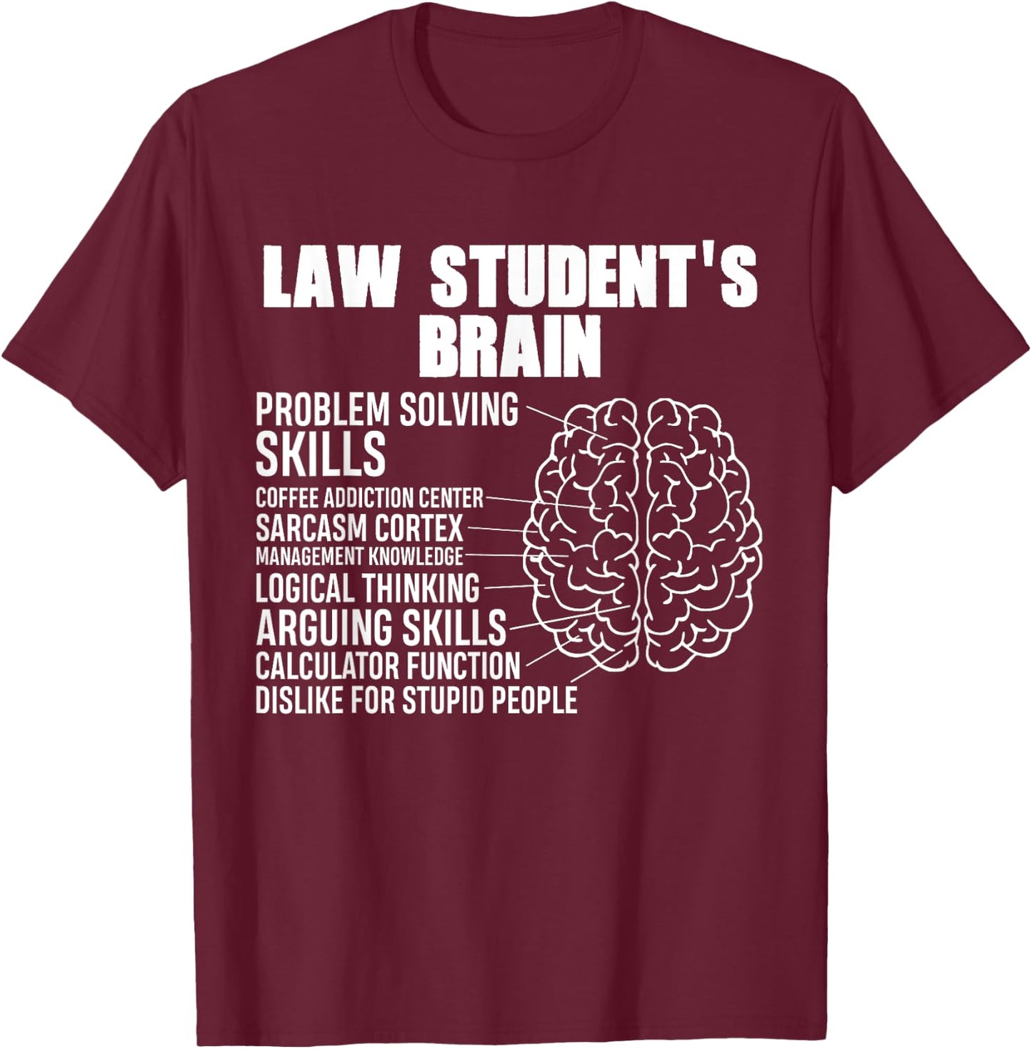 Funny Law Students Saying, Lawyer gift, Study, Law Student T-Shirt - T-Shirt | Maroon