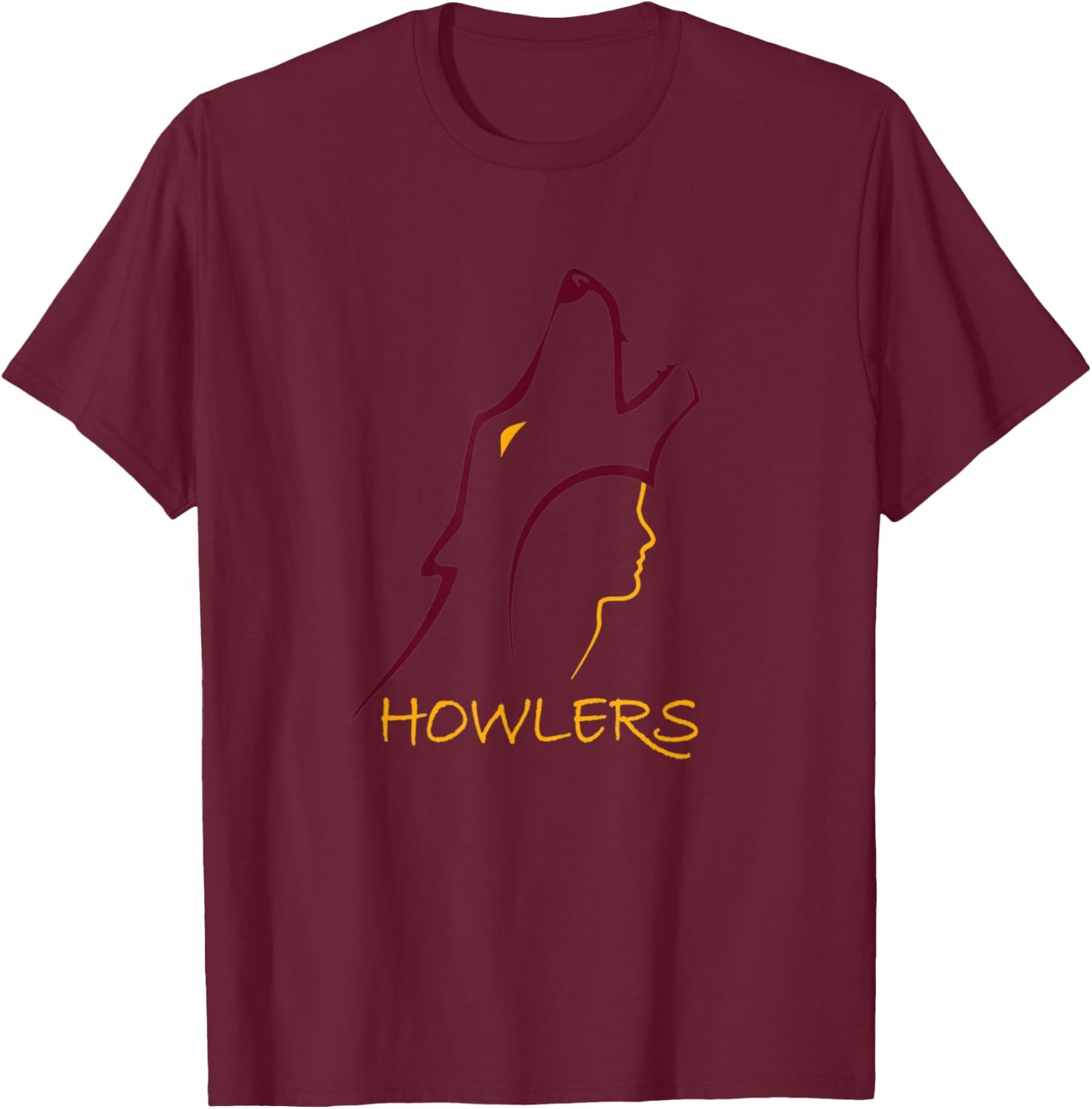 Howlers Wolf T-Shirt - T-Shirt | Maroon