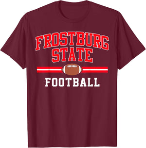 Frostburg State University Football Arch Vintage Design T-Shirt - T-Shirt | Maroon