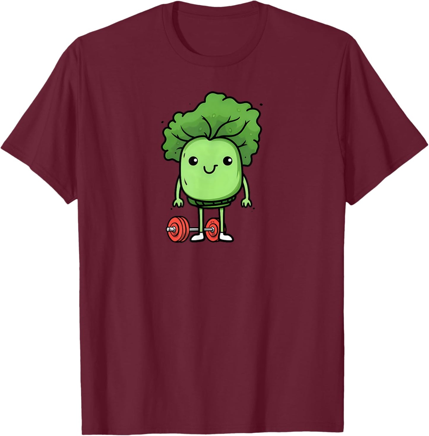 Kale As A Bodybuilder Design Vegan Athlete T-Shirt - T-Shirt | Maroon