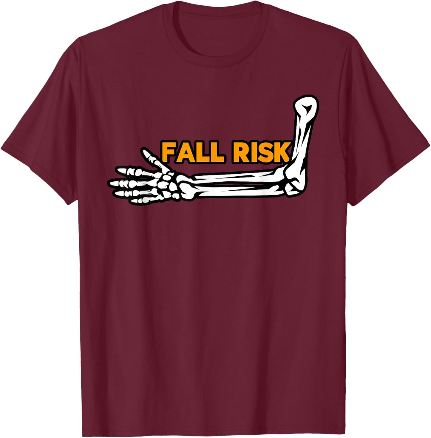 Fall Risk Funny Mountain Bike T-Shirt - T-Shirt | Maroon