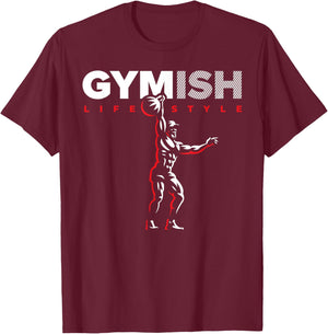 Gymish Lifestyle Weight Lifting Gym Men's Funny Workout T-Shirt - T-Shirt | Maroon