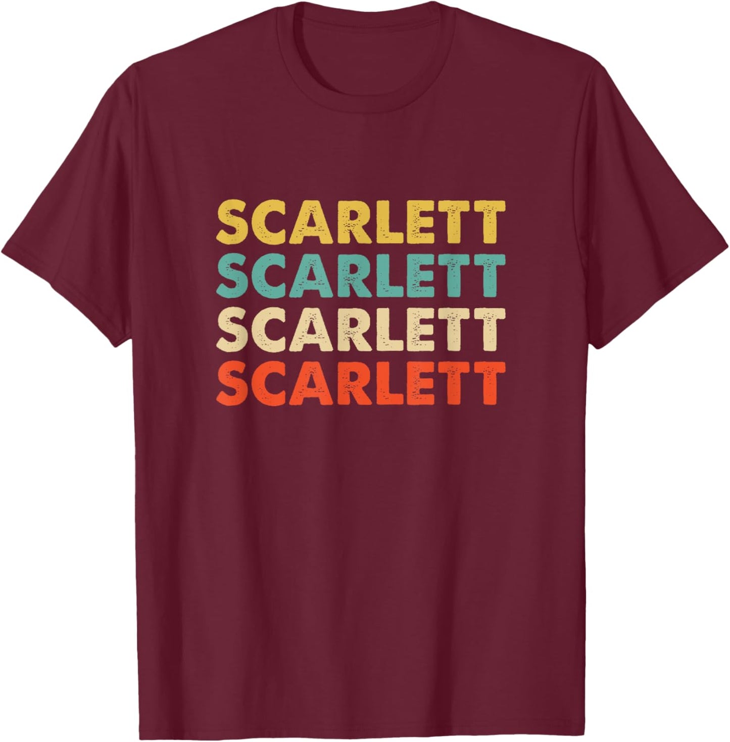 Scarlett Name T-Shirt - T-Shirt | Maroon