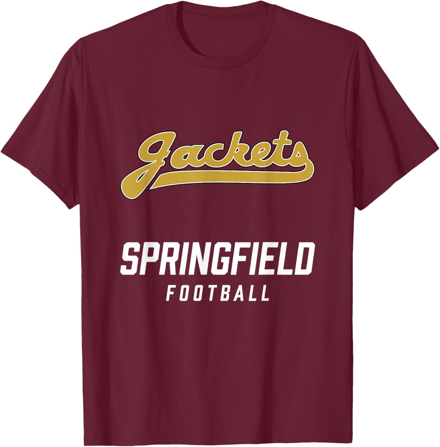 Springfield Yellow Jackets Logo Football Team HS T-Shirt - T-Shirt | Maroon