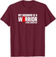 My Husband is a Warrior Red Ribbon Stroke Awareness T-Shirt - T-Shirt | Maroon