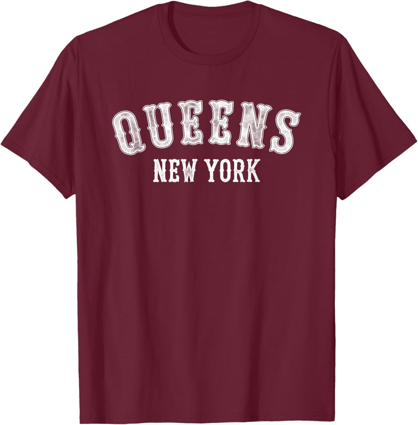 Queens New York Baseball T-Shirt - T-Shirt | Maroon
