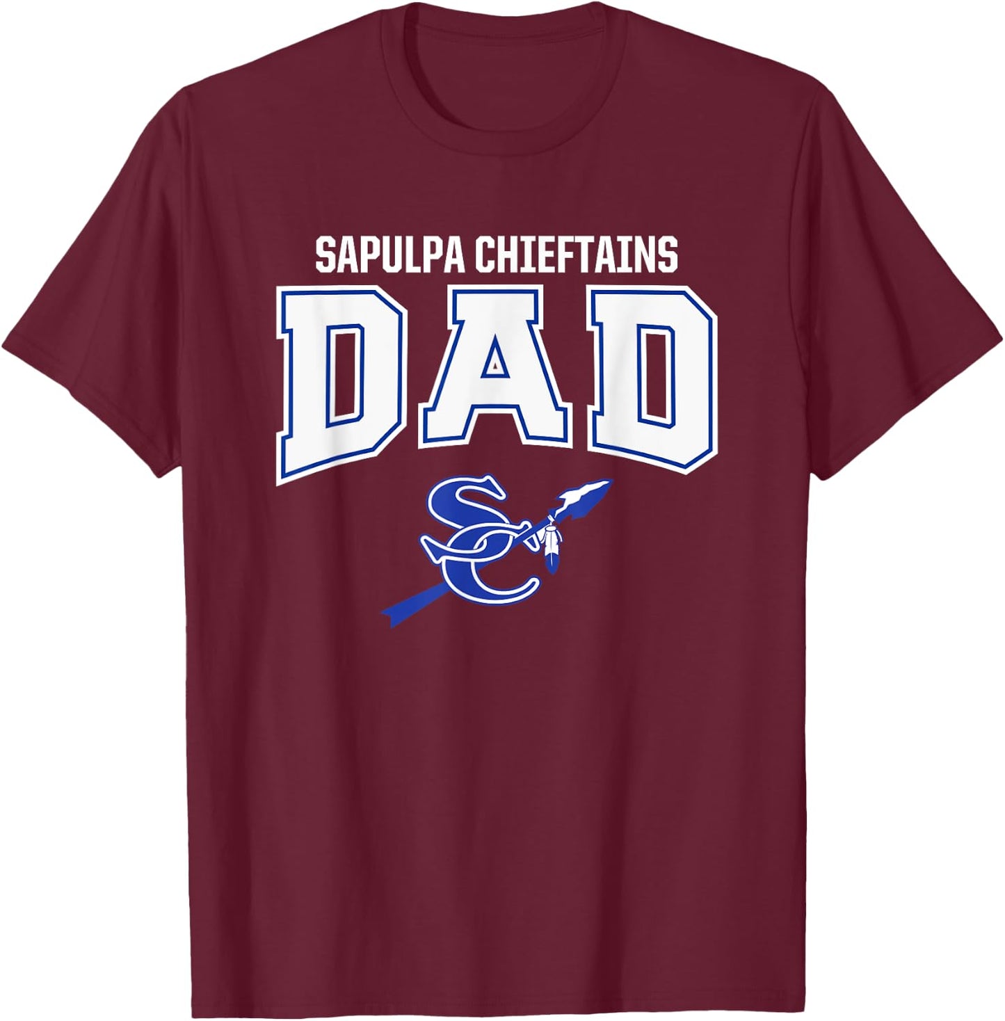 Sapulpa Chieftains Logo Dad HS T-Shirt - T-Shirt | Maroon