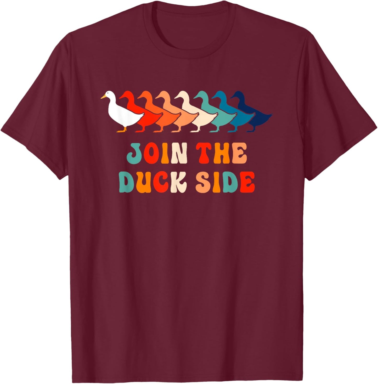 Vintage Ducky Retro Duck Pun 70s 80s Funny Duck T-Shirt - T-Shirt | Maroon