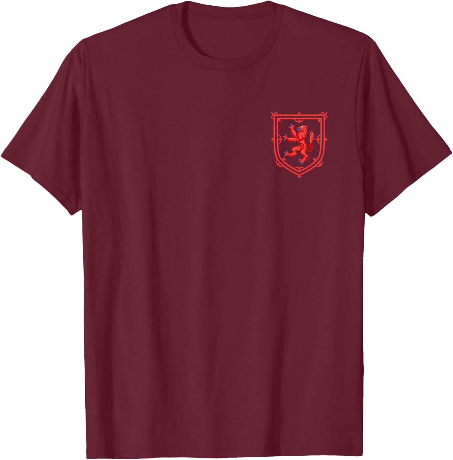 Scottish Lion Emblem Scotland Flag Coat of Arms Independence T-Shirt - T-Shirt | Maroon