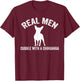 Real men cuddle with a Chihuahua Chihuahua T-Shirt - T-Shirt | Maroon