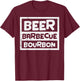Barbecue Bourbon Fun Bbq Grill Meat Grilling Dad Men T-Shirt - T-Shirt | Maroon