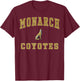 Monarch High School Coyotes C1 T-Shirt - T-Shirt | Maroon