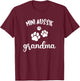 Mini Aussie Grandma Cute Dog Miniature Australian Shepherd T-Shirt - T-Shirt | Maroon
