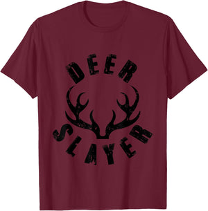 Deer Slayer Sport Hunter Buck Killer Hunting Season Gift T-Shirt - T-Shirt | Maroon