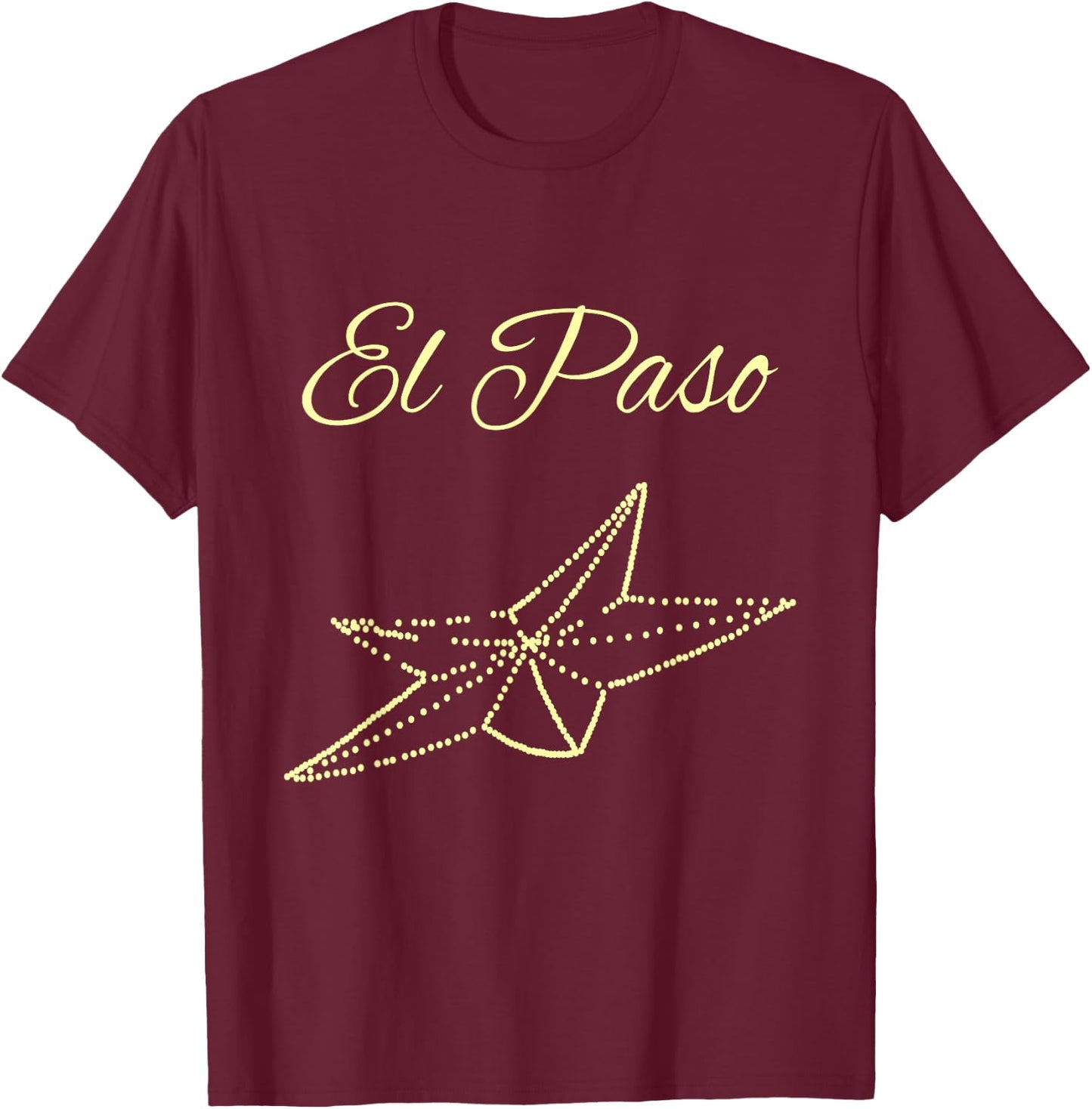 Vintage El Paso Star Perfect El Paso Texas Souvenir T-Shirt - T-Shirt | Maroon