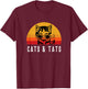 Cats & Tats Tattoo Cat with Sunglasses Kitten Kitty Funny Men Women Kids T-Shirt - T-Shirt | Maroon