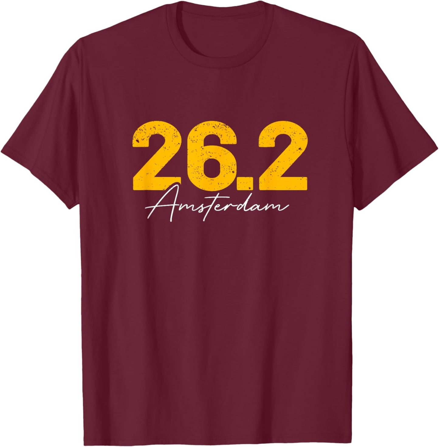 Amsterdam Running 26.2 Marathon Runner T-Shirt - T-Shirt | Maroon