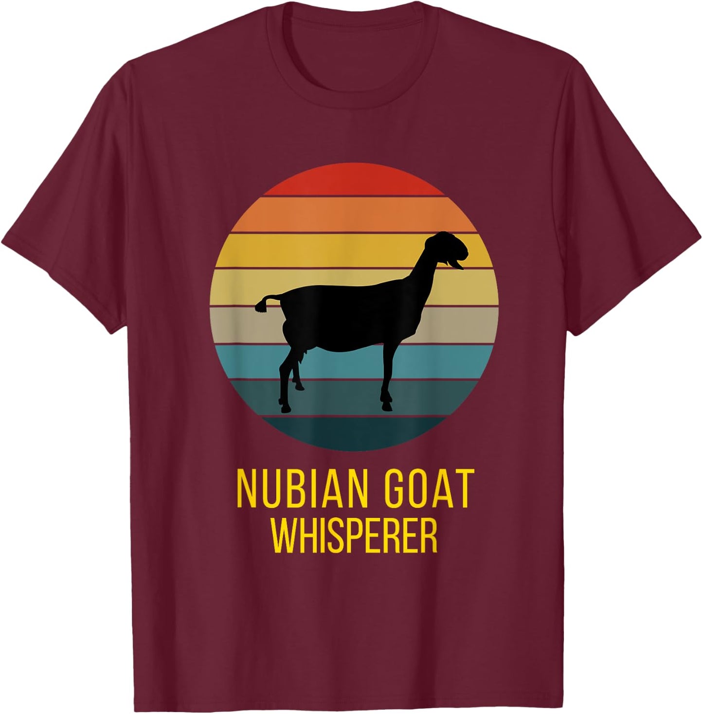 Happy Goats Vintage Nubian Goat Whisperer T-Shirt - T-Shirt | Maroon