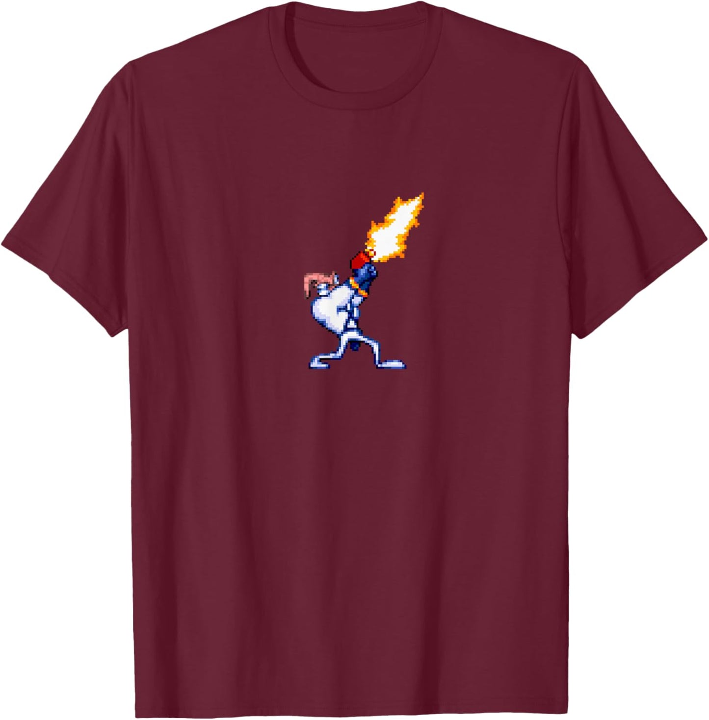 Earthworm Jim Blaster T-Shirt - T-Shirt | Maroon