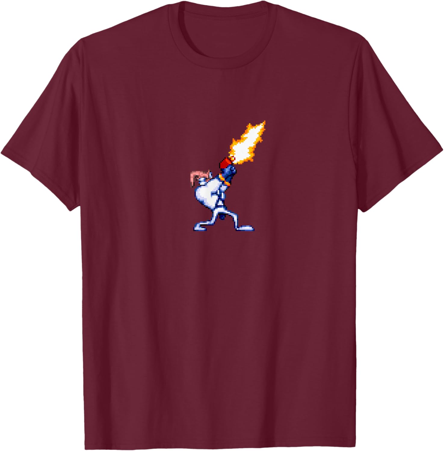 Earthworm Jim Blaster T-Shirt - T-Shirt | Maroon