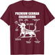 Funny Dachshund Wiener Weiner Dachshund Engineering German T-Shirt - T-Shirt | Maroon