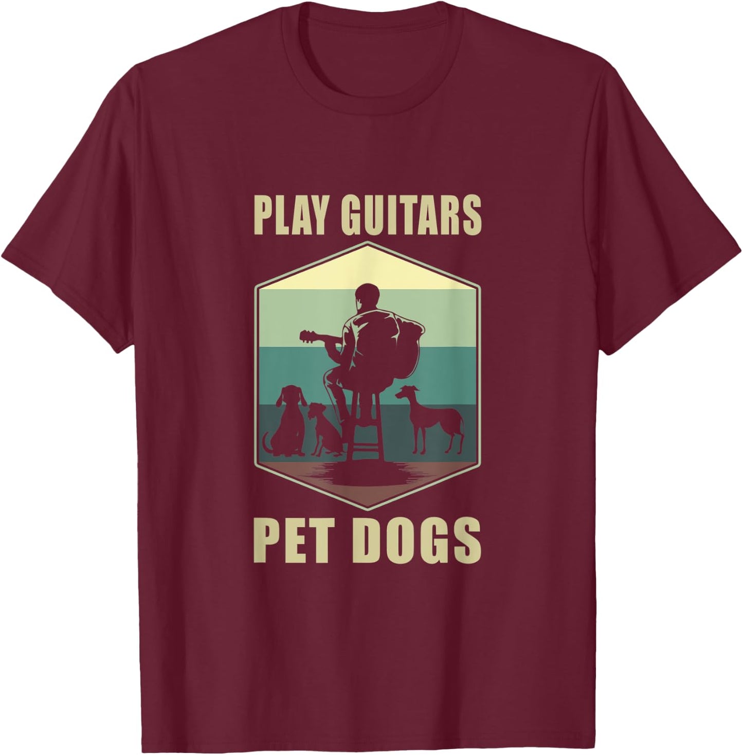 Guitar Player Guitar T-Shirt - T-Shirt | Maroon