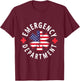 Emergency Department 4th of July USA Emergency Room Nurse T-Shirt - T-Shirt | Maroon