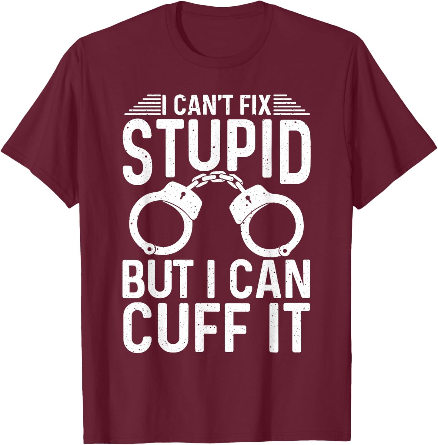 Funny Police Officer Design Women Cop Police Officer T-Shirt - T-Shirt | Maroon