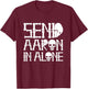Ghost Hunting - Send Aaron in Alone - Ghost Hunter Halloween T-Shirt - T-Shirt | Maroon