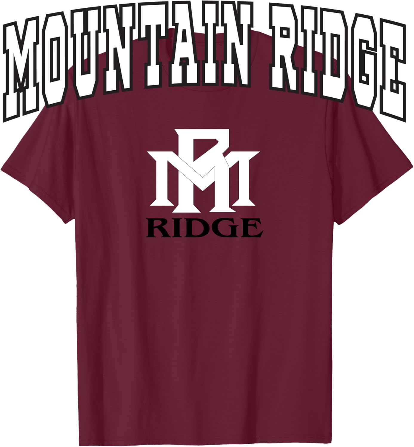 Mountain Ridge High School Mountain Lions LS C2 T-Shirt - T-Shirt | Maroon