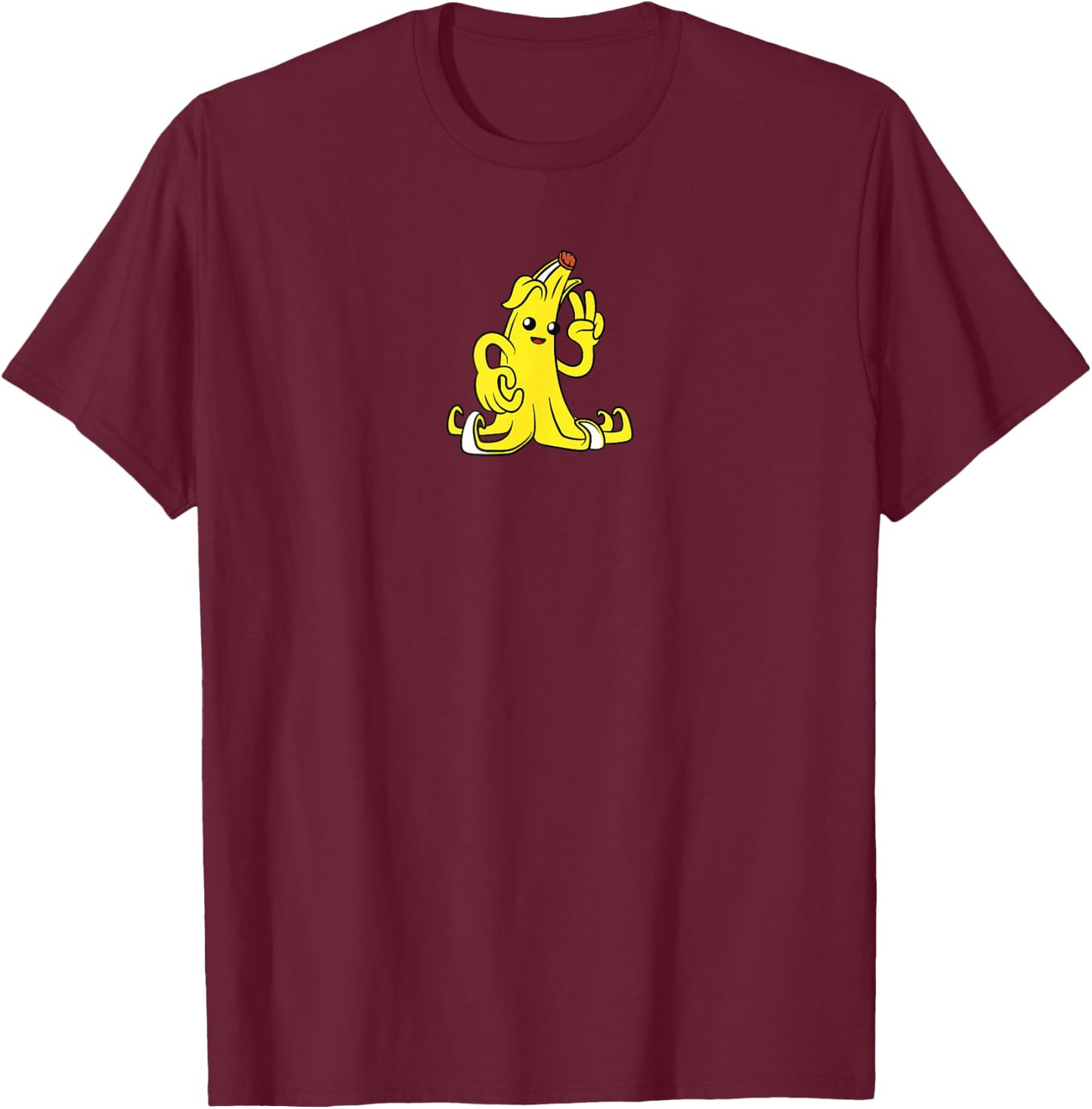 Fortnite Peely Peace T-Shirt - T-Shirt | Maroon
