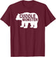 Cuddle Monster Bear Silhouette Fun Novelty T-Shirt - T-Shirt | Maroon