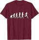 Funny Evolution Of Man - Track Running Runner's T-Shirt - T-Shirt | Maroon