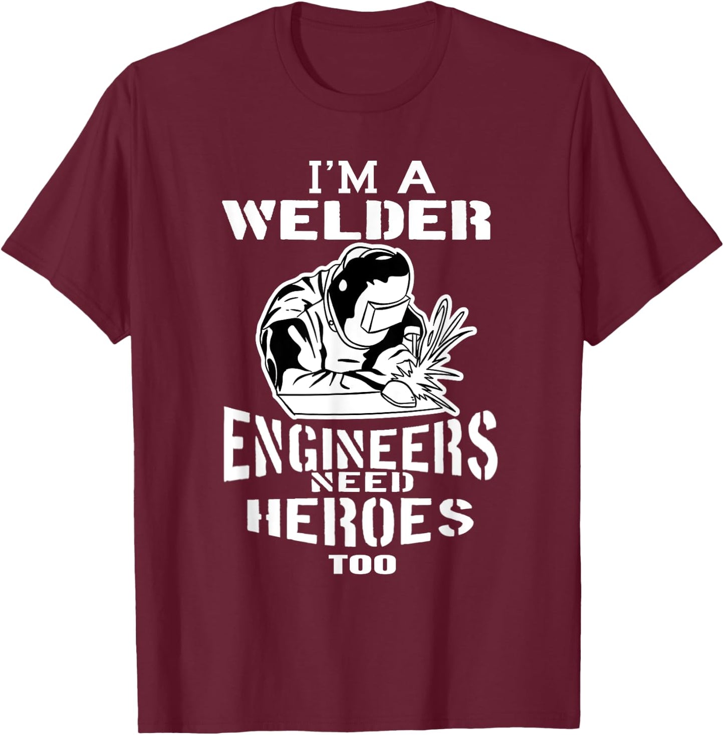 Electro Welding Shirt | Funny MIG Welder T-Shirt - T-Shirt | Maroon