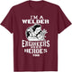 Electro Welding Shirt | Funny MIG Welder T-Shirt - T-Shirt | Maroon
