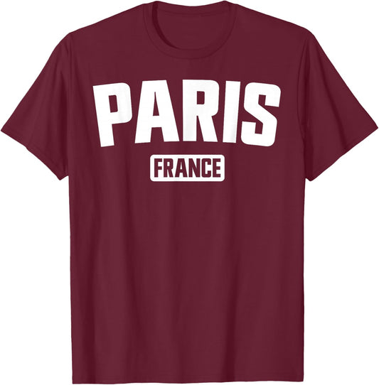 Paris Frankreich Familienurlaub Sommerausflug Souvenir Grafik T-Shirt - T-Shirt | Maroon