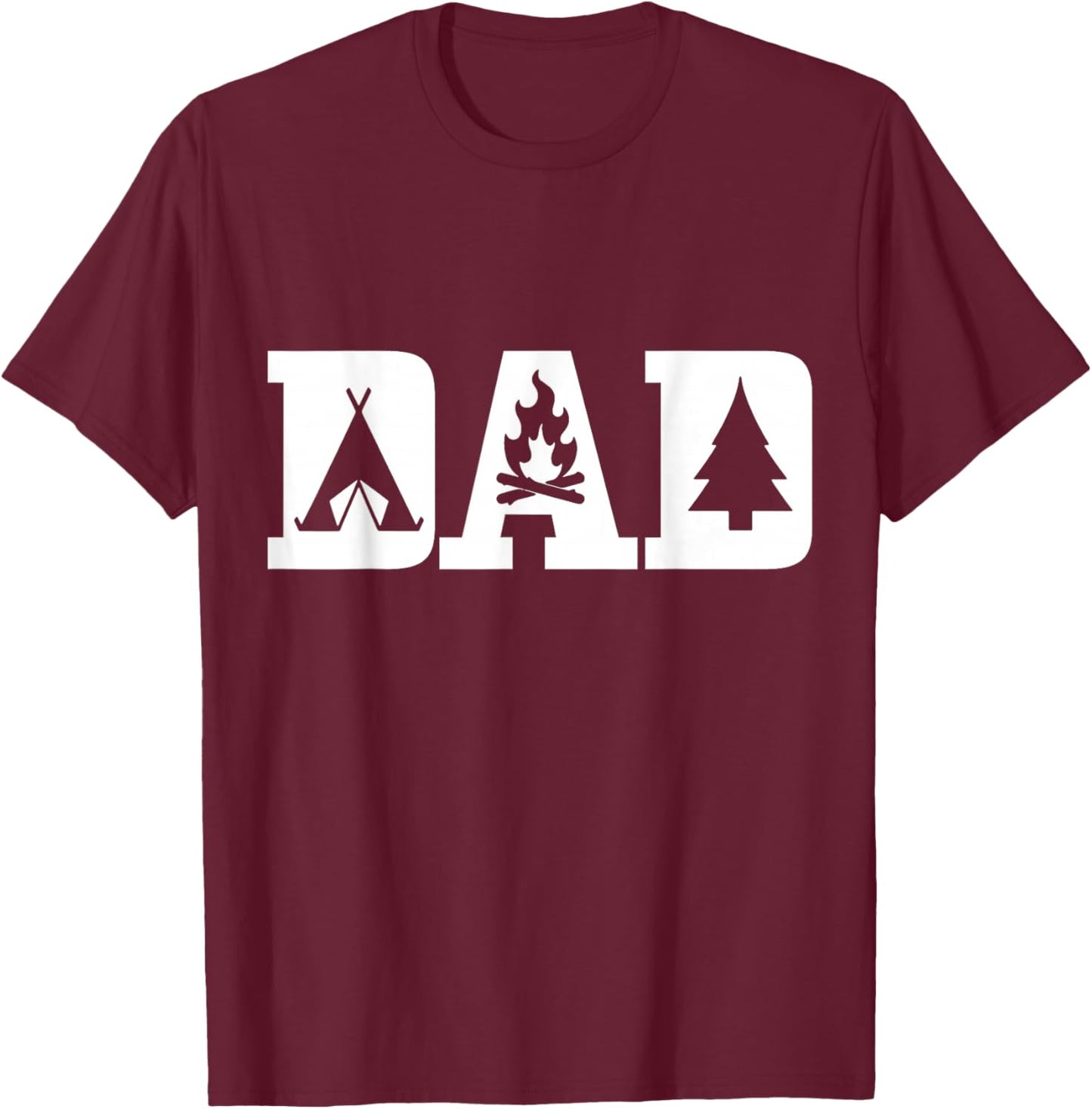 Camping Dad Father's Day Outdoor Bushcraft Camper T-Shirt - T-Shirt | Maroon