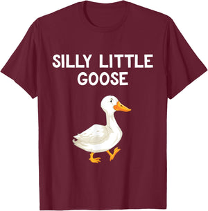 Funny Goose Humour For Kids Goose Lovers Silly Little Goose T-Shirt - T-Shirt | Maroon