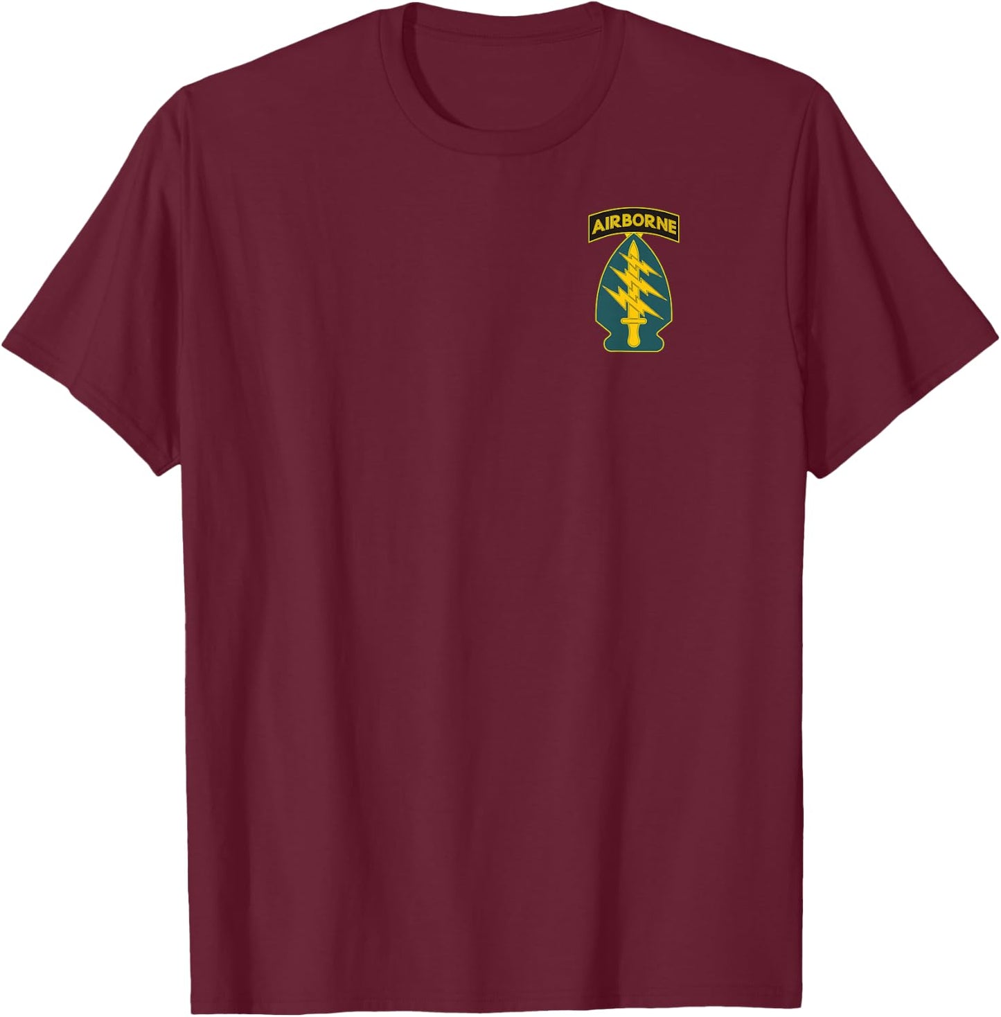 1st Special Forces US Army Green Beret Airborne SF Veteran T-Shirt - T-Shirt | Maroon