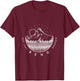 Bend Oregon Mountain And Forest Simple Minimal Design T-Shirt - T-Shirt | Maroon